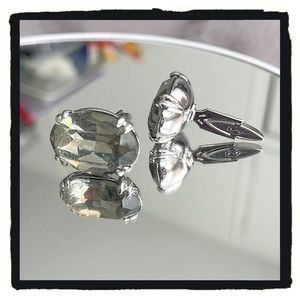 💕Vintage Faceted Oval Swank Cufflinks💕